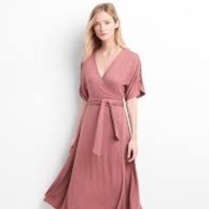 Pink supersoft wrap dress